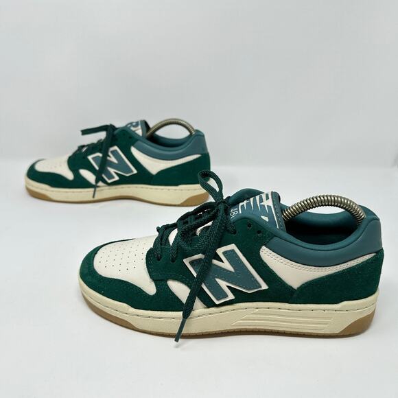 New Balance 480 Shoes Mens 6.5 (W 8) Marsh Green Gum BB480LPA Low Top Retro - Picture 9 of 16